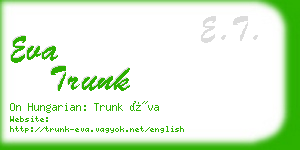 eva trunk business card